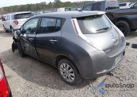 2015 Nissan Leaf S z USA, uszkodzony, nr VIN 1N4AZ0CP7FC325518